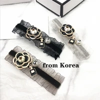 hair clip hairpin for women girl camellia flower floral pearl yarn 5 korean handmade fashion head accessories mujer wholesale