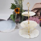 DIY трехслойный поднос для фруктов эпоксидная смола, форма прозрачное Блюдо Поднос для чая силиконовая форма подставка форма для смолы настольное украшение
