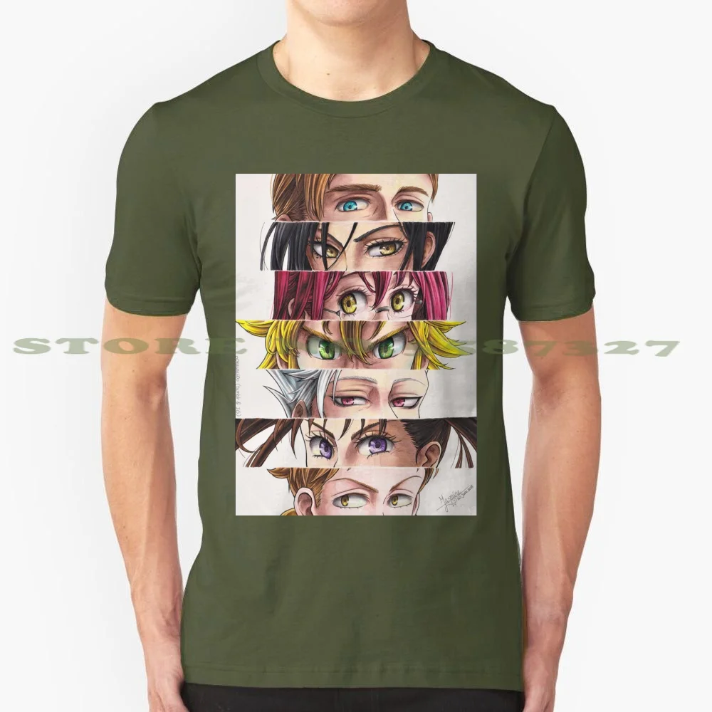 

Nnt : Sins' Eyes Graphic Custom Funny Hot Sale Tshirt Nanatsu No Taizai Nnt Escanor Merlin Gowther Meliodas Ban Diane King
