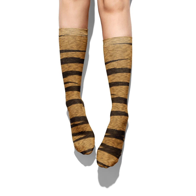 Носки с 3d-имитацией животных носки леопардовым принтом змеиной кожи Необычные