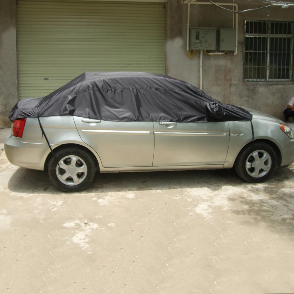 

Universal Half Car Cover Sun UV Snow Dust Rain Resistant Durable Covers Automobile Accessories For Car Care 3 Sizes