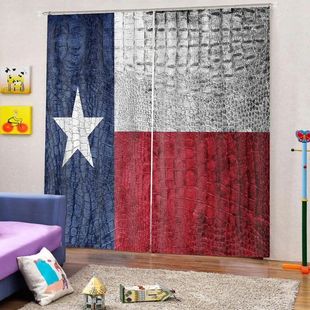 Занавески с изображением флага 3D оконные занавески принтом динозавра роскошные