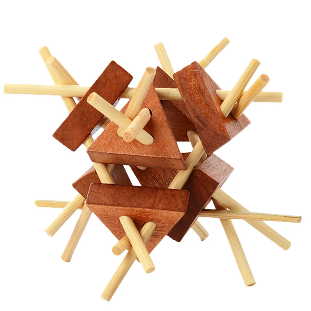 Деревянная головоломка Kongming Lock для детей и взрослых образовательная игра