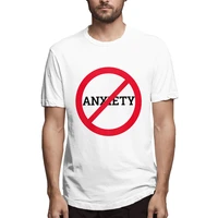 anti anxiety graphic tee mens short sleeve t shirt cotton funny tops