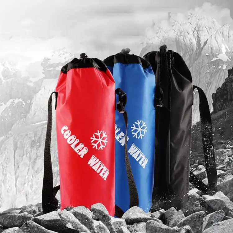 

Water bag Universal Drawstring Water Bottle Pouch High Capacity Insulated Cooler Bag Outdoor Traveling Camping Hiking