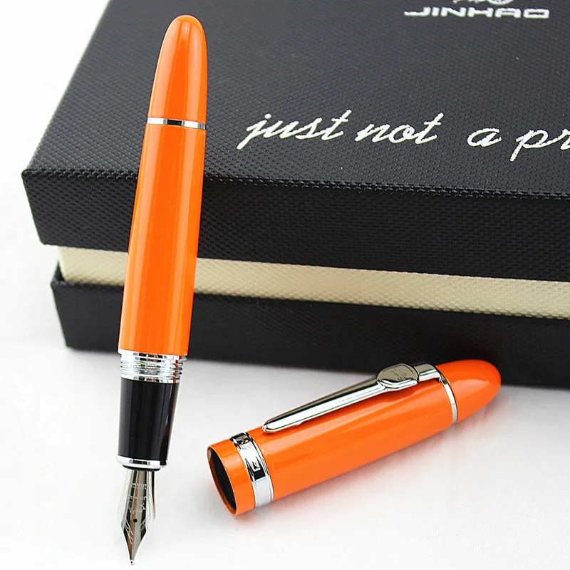 JINHAO 159 Европейский металлическая авторучка иридий средней чернильная ручка NIB, благородный белый Цвет для офиса Бизнес подарок расходные материалы