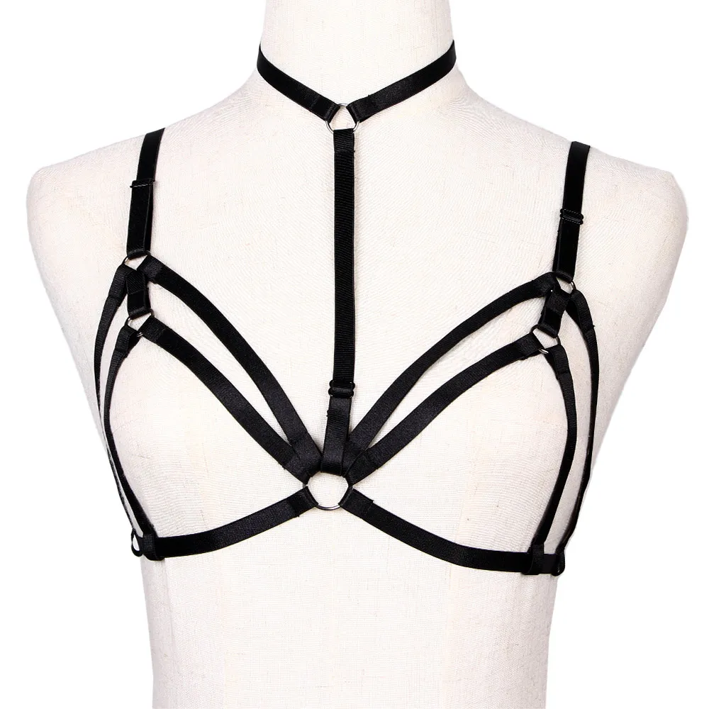 

Sexy Ladies Body Harness Bra Chest Bondage Lingerie Erotic Gothic Bra Garter Belt Suspenders Creative