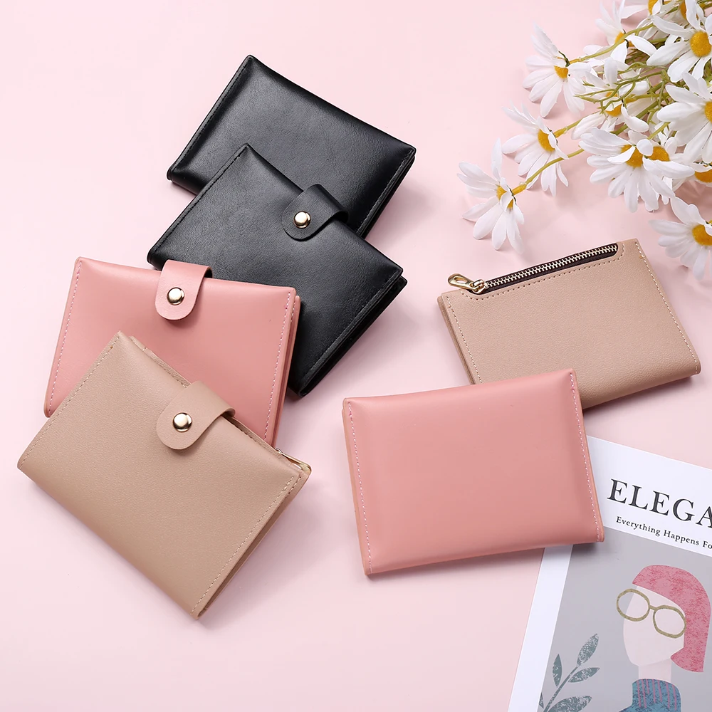 

Mini Small Coin Purse Credit Card Holder Female ID Card Bag 2021 New Women Wallets PU Leather Zipper Hasp Pocket Ladies 2021