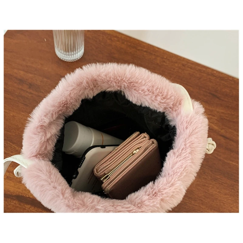 Милые нейлоновые плюшевые меховые сумки для девочек милый мягкий плюшевый