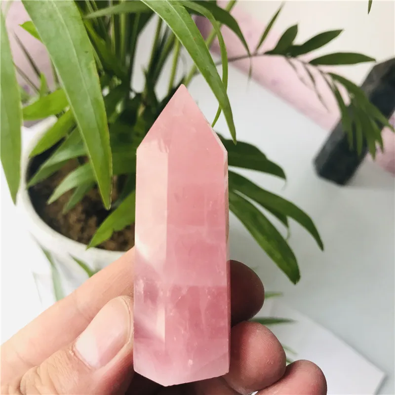 

Натуральный камень, розовый кварц, кристалл, палочка, точечное лечение, высококачественный минеральный камень, коллекция, Декор для дома, «с...