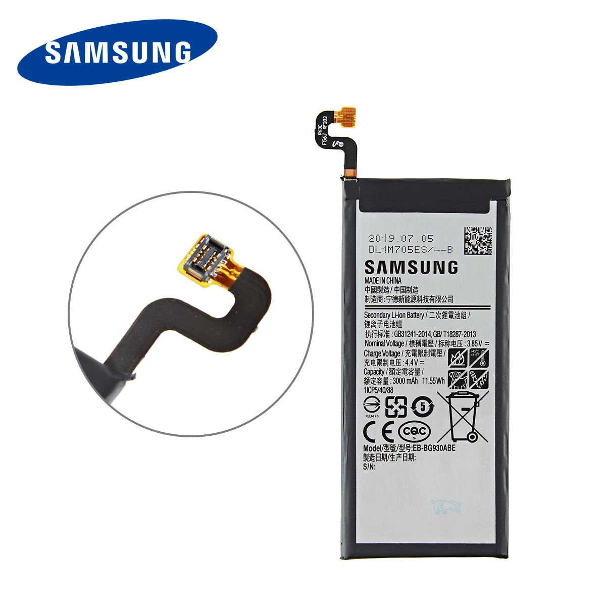 Оригинальный телефон SAMSUNG аккумулятор емкостью 3000 мАч для Samsung Galaxy S7 EB BG930ABE G930FD G930
