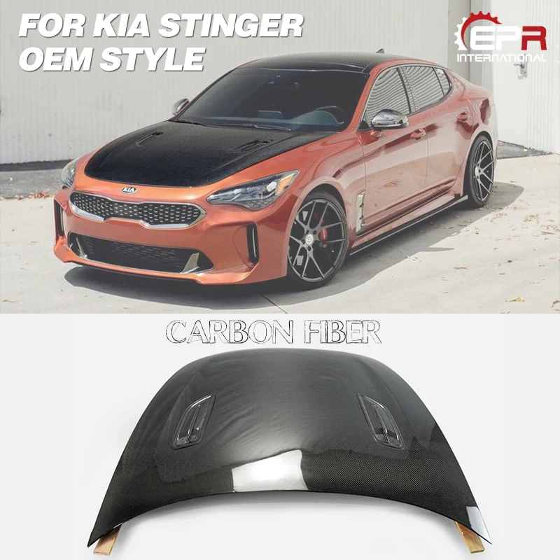 УГЛЕРОДНЫЙ OEM капот для Kia Stinger стиль стекловолокна/FRP комплект тюнинг отделка