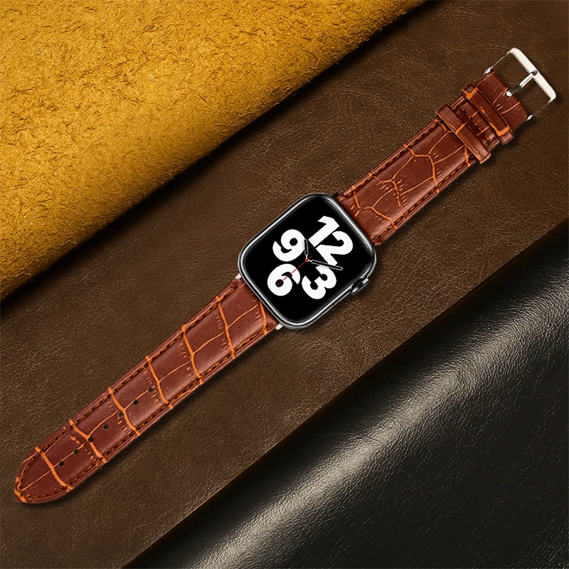Leather strap For Apple watch band 8 Ultra 7 49mm 45mm 41mm 44mm 40mm 42mm 38mm Smartwatch wristband bracelet iWatch 6 SE 5 4 3