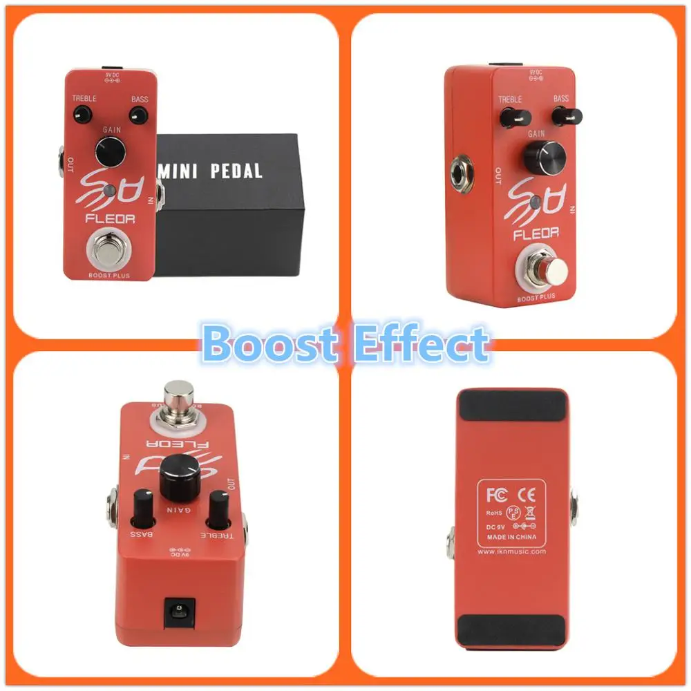 FLEOR мини-гитарный эффект педали искажения/овердрайв/хор/фузз/Задержка/петлер/Boost