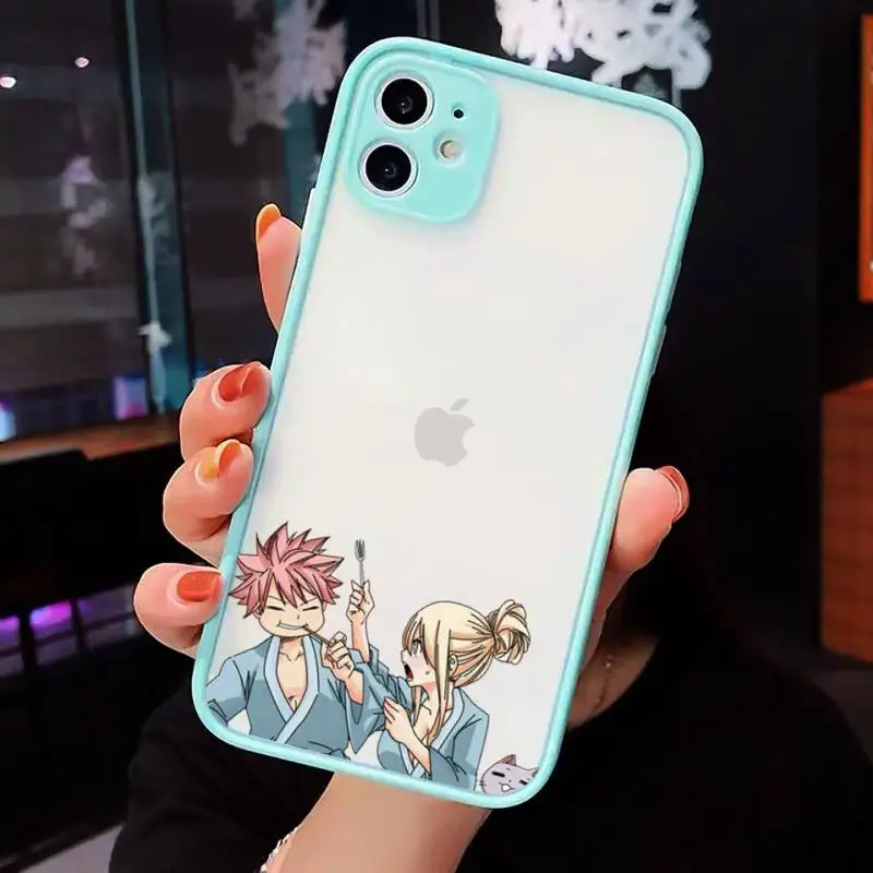 

Anime Fairy Tail cool sexy Phone Case Matte Transparent for iPhone 7 8 11 12 s mini pro X XS XR MAX Plus cover funda