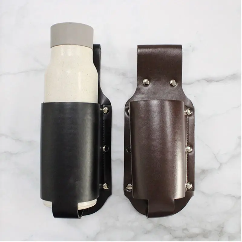 

Portable PU Leather Beer Holster Waist Belt Bag Wine Bottles Holder Case