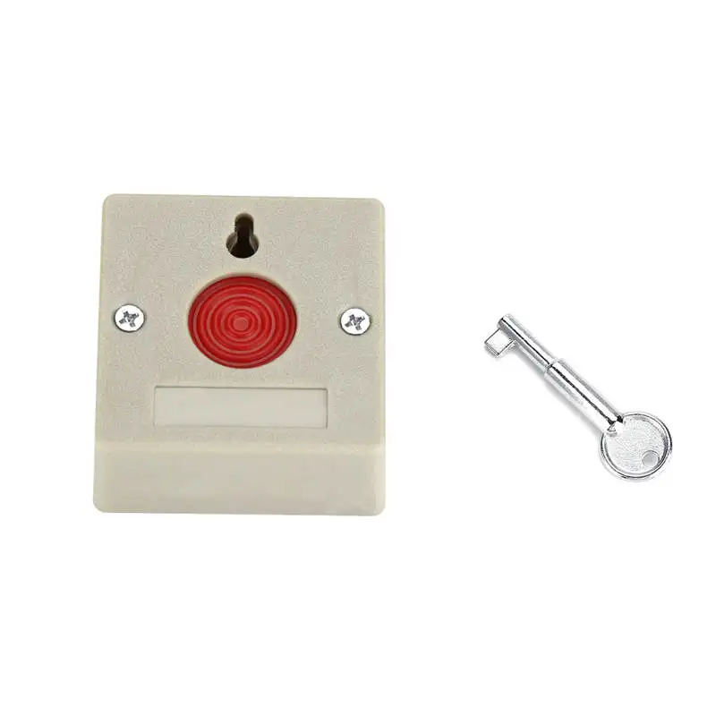 

DC 24V Wired Safe Security Plastic Office Family Mini Emergency Alarm Panic Push Button