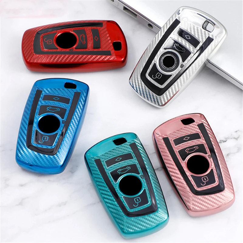 

Carbon Fiber TPU Car Key Case Cover For BMW 520 525 f30 f10 F18 118i 320i 1 3 5 7 Series X3 X4 M3 M4 M5 Car Styling Key Shell