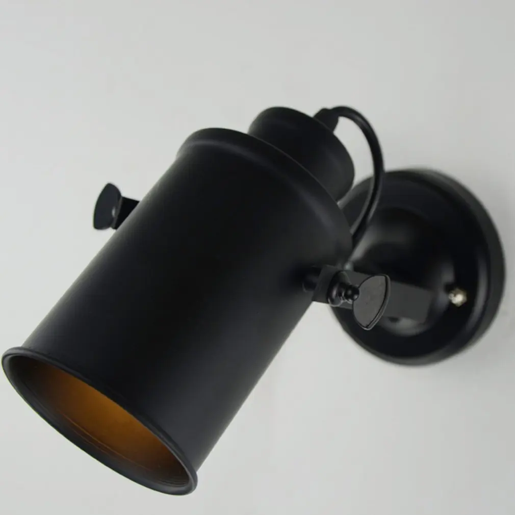 Винтажная окрашенная железная головка настенный светильник держатель