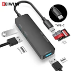 USB 3.0 Type-C концентратор 5 в 1 USB C концентратор с TF SD слотом для чтения PD для Macbook Pro 13 15 Air Pro PC Huawei Mate