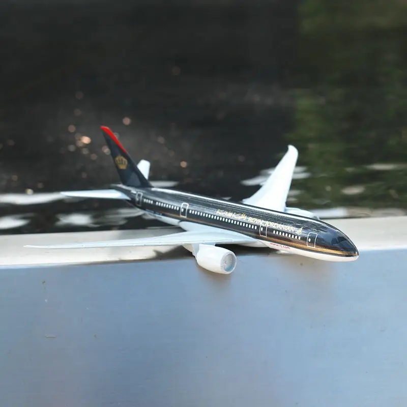 

Royal Jordanian Airlines B787 Aircraft Model 6" Metal Airplane Diecast Mini Moto Collection Eduactional Toys for Children
