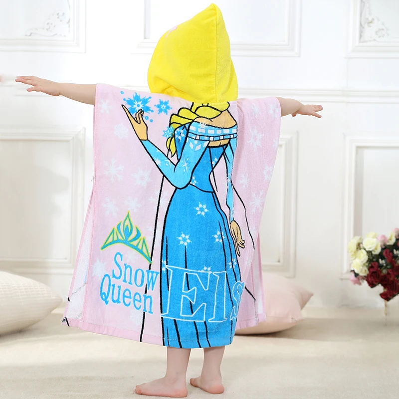 Queen Pattern Baby Robe Cartoon Hoodies Girl Boy Good Quality Bath Towels Kids Soft Bathrobe Beach Summer Nap Quilts | Мать и ребенок