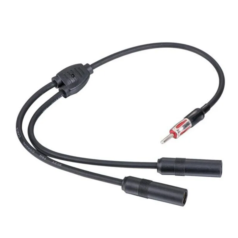 Car Antenna Cable Adapter Aluminum Plug In 1 For 2 Radio Extension Meet More Connectivity Needs | Автомобили и мотоциклы