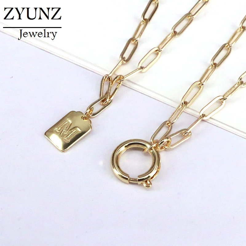 

5PCS, Gold color letters charms chain necklace for women high quality jewelry