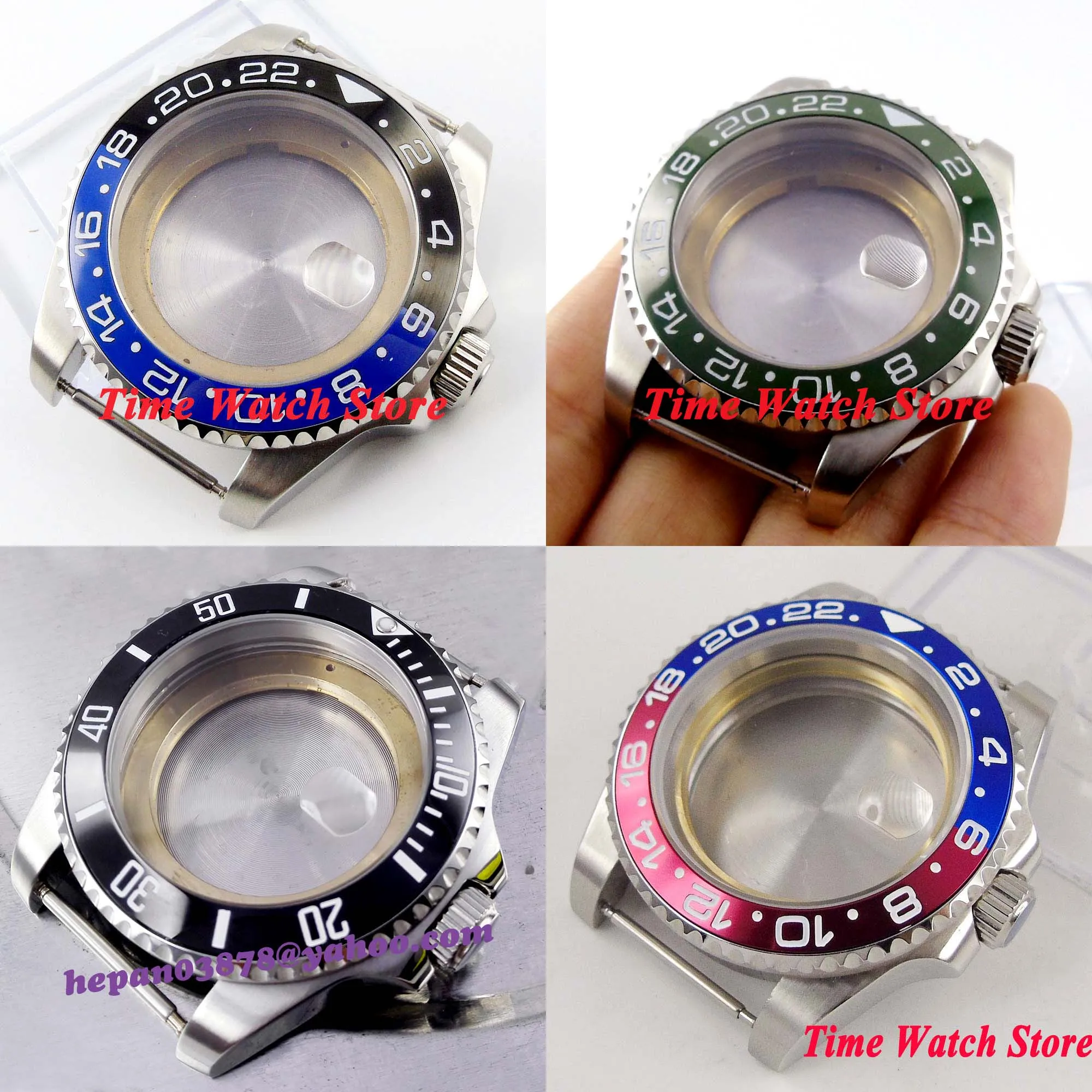 Чехол для часов 43 мм с сапфировым стеклом черная синяя красная керамическая