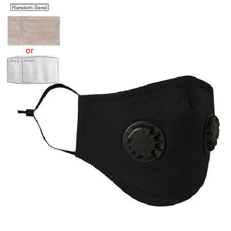 

Dust-proof Anti-fog Filter Pad Haze Pollution with Double Breathing Valve Masks 2XPC