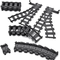 city trains flexible tracks forked straight curved rails switch building block bricks high tech creative toys for kid