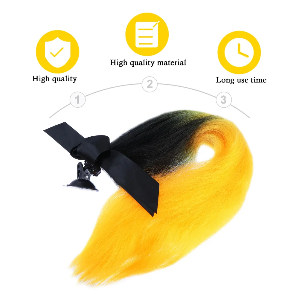 

Delicate Helmet Braids Motorcycle Ponytails Helmet Wigs for Men and