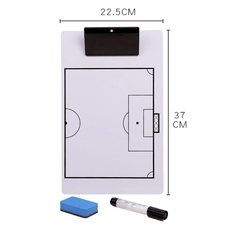 

Football Training Board Double-Sided PVC Soccer Coaching Board Dry Erase Clipboard Football Supplies Coaches Clipboard