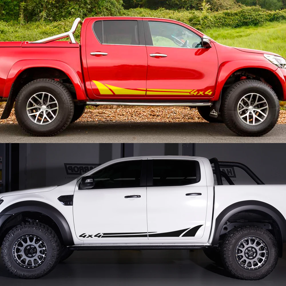 Виниловая наклейка на дверь грузовика боковая юбка 4x4 автомобильная для Nissan NAVARA