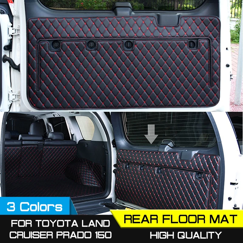Para Toyota Land Cruiser Prado 150, 2010-2018 de carga trasera maletero portón trasero puerta trasera puerta Mat alfombra barro Pad una bandeja
