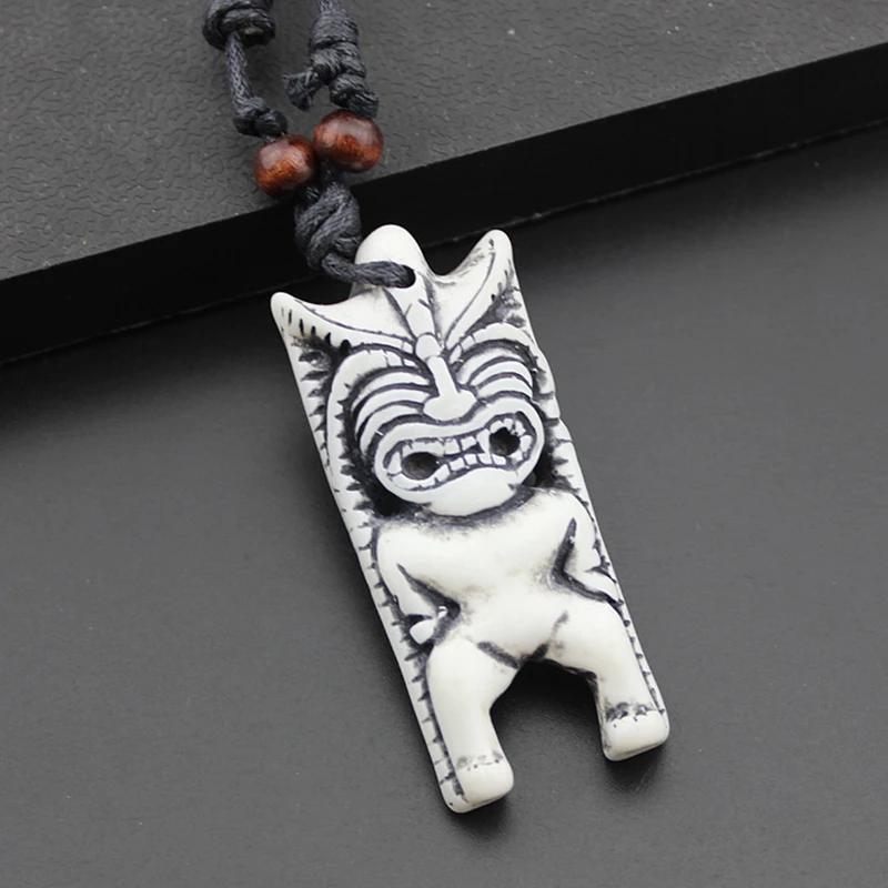 Оптовая продажа 12 шт. новый Zealand Tiki кулон статуя цепочка для свитера Лидер продаж