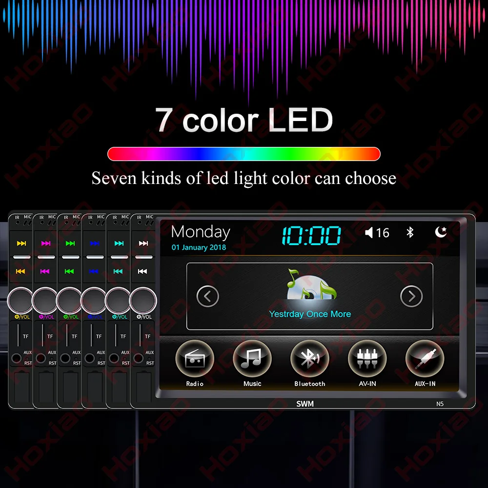 Автомобильный радиоприемник 2 din 7 дюймов HD автомобильный мультимедийный плеер
