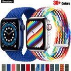 Плетеный ремешок Solo для Apple watch, 44 мм 40 мм 38 мм 42 мм 40 44 мм, тканевый нейлоновый эластичный браслет iWatch series 3 4 5 se 6, ремешок