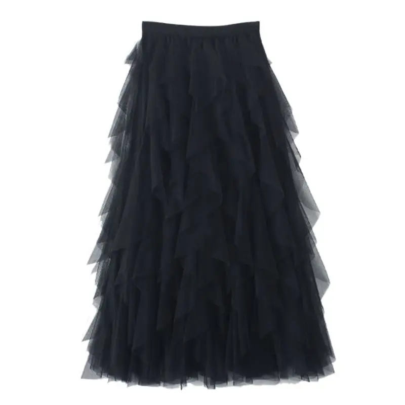 Для женщин Высокая Талия многослойное Сетчатое платье балетные костюмы для