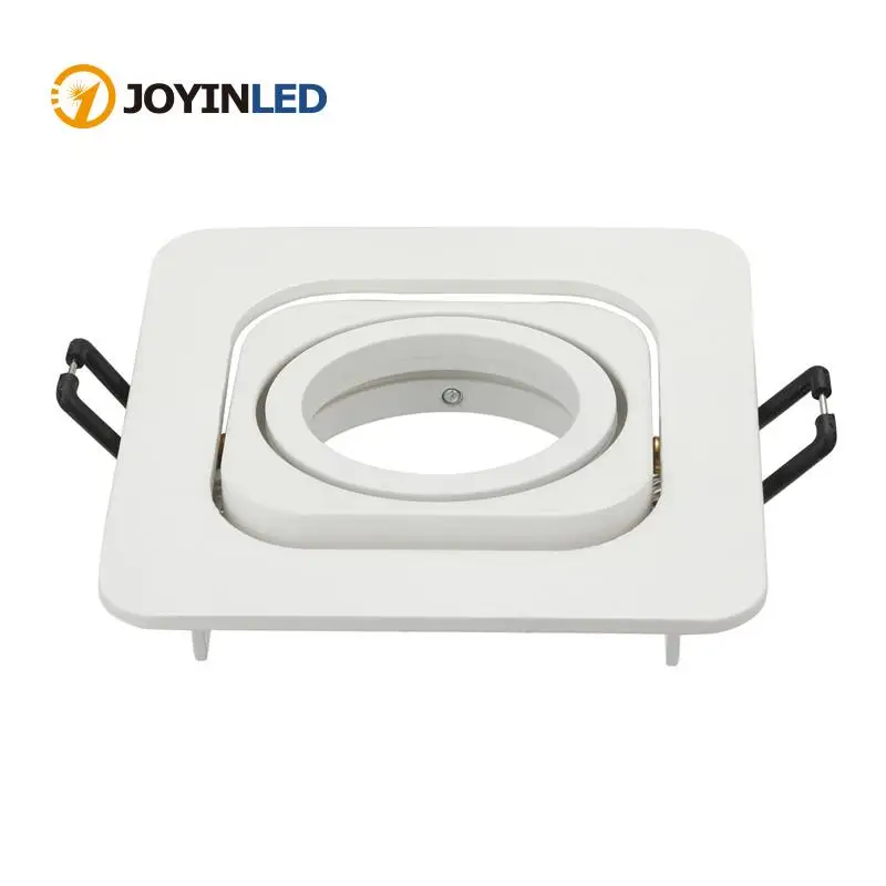 

100pcs Factory White Silver Square fixture LED Spotlight MR16 GU10 Light frame down light housing mr16 gu10 lamp housing fitting