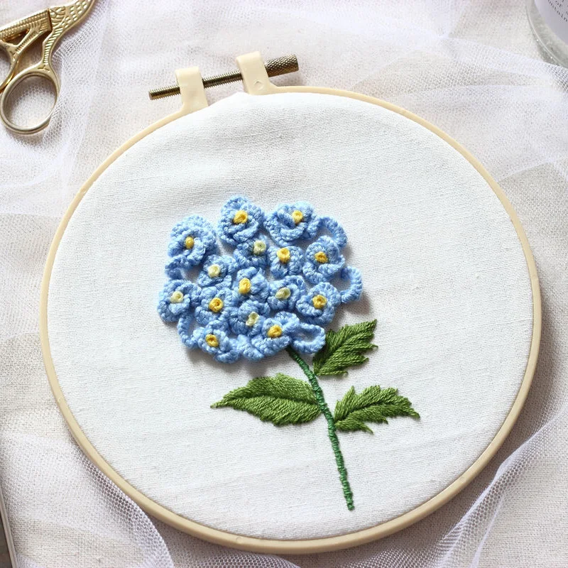 Креативный Набор для вышивки сделай сам с обручем начинающих узор печать вышивка