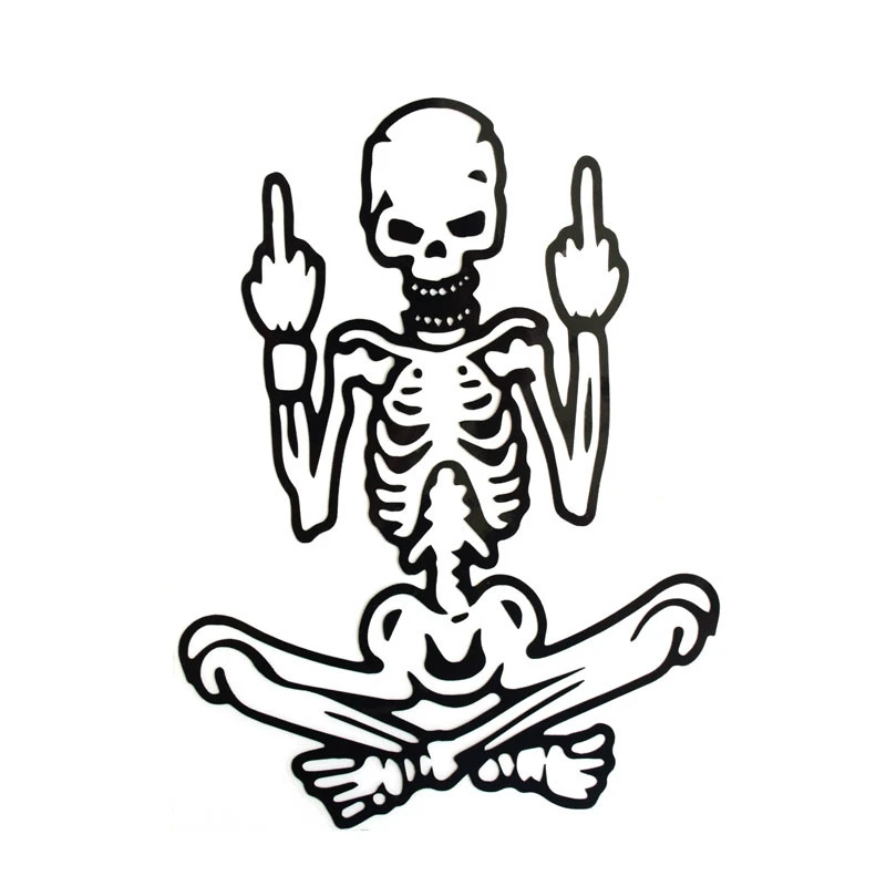 

Cartoon Skull Funny Car Stickers Cover Scratch Waterproof Vinyl Decals Body Decoration Accessories for Automobile,17cm*12cm