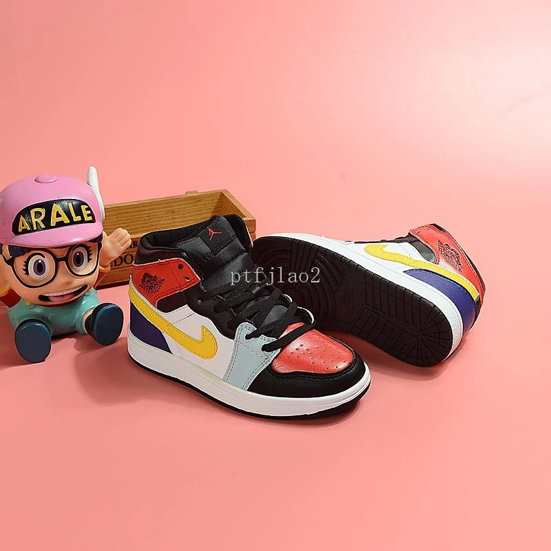 

Original Nike Air Jordan 1 AJ1 Kids Sneakers Youth Basketball Shoes 26-35