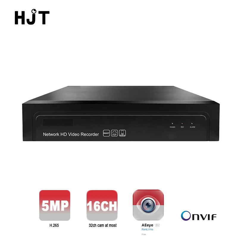 HJT 16CH NVR 5MP H.265 сетевой видеорегистратор Onvif P2P Удаленный просмотр HDMI для камеры|cctv
