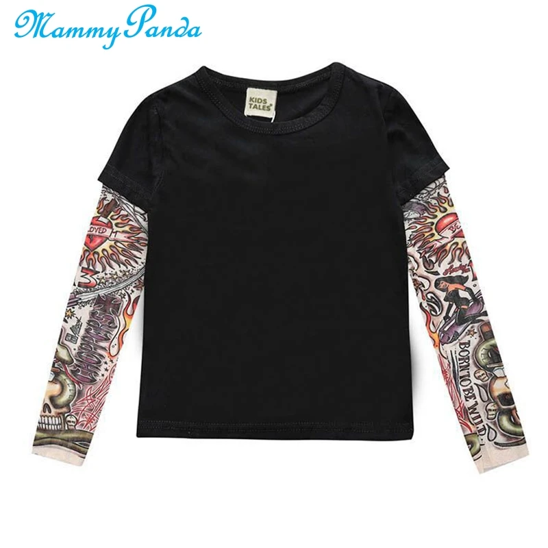 MPANDA/топы с длинными рукавами для мальчиков футболка татуировкой топы маленьких