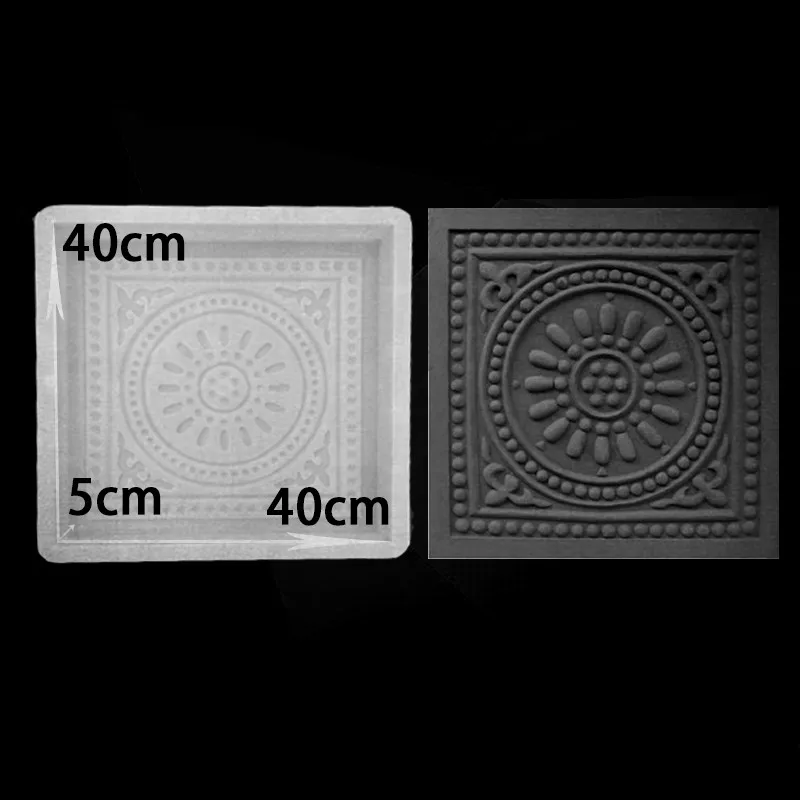 Цементная старинная форма для кирпича квадратная садового пути изготовления 3D