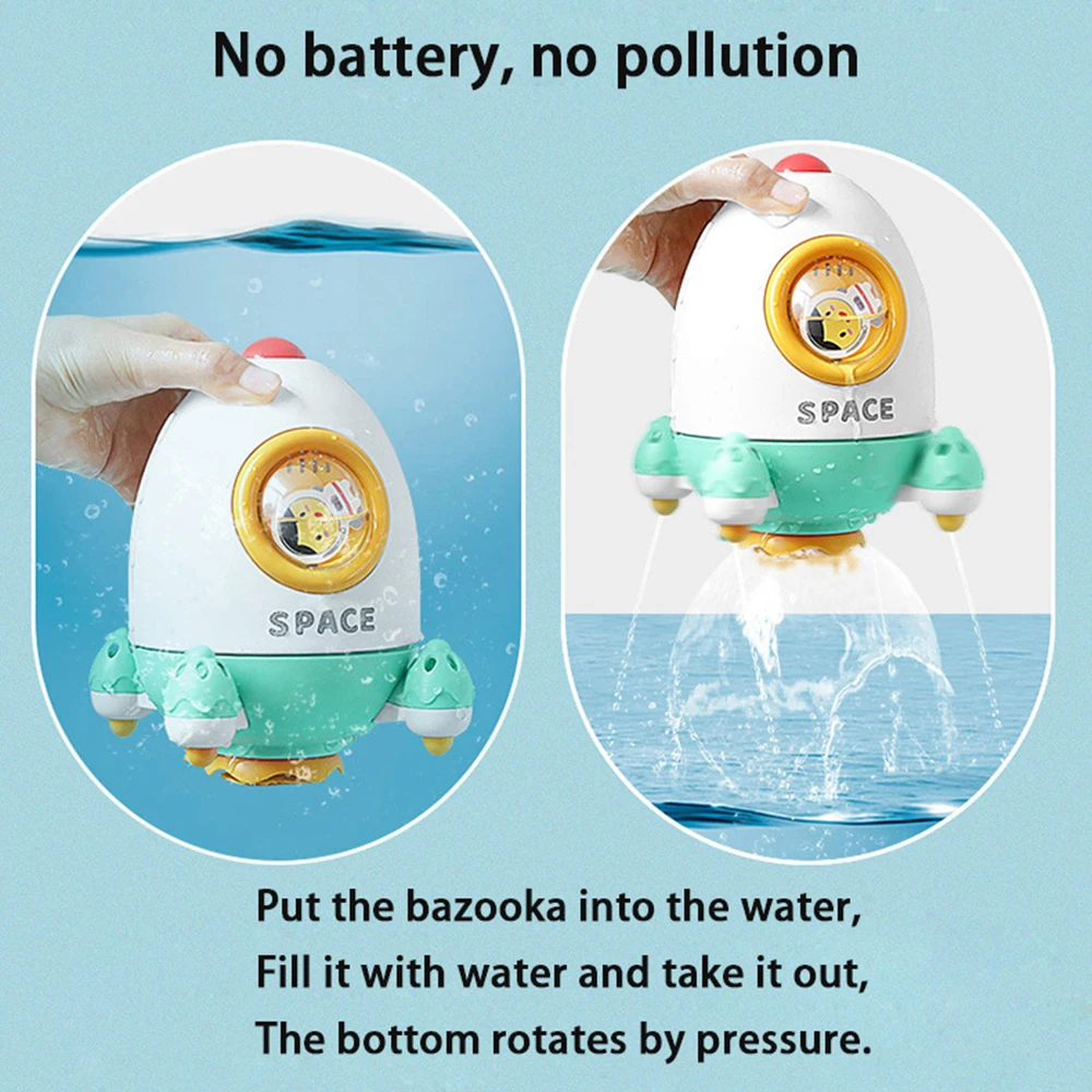 1 шт. летняя детская ванна игрушки для ванной вращающаяся вода игра в ракету