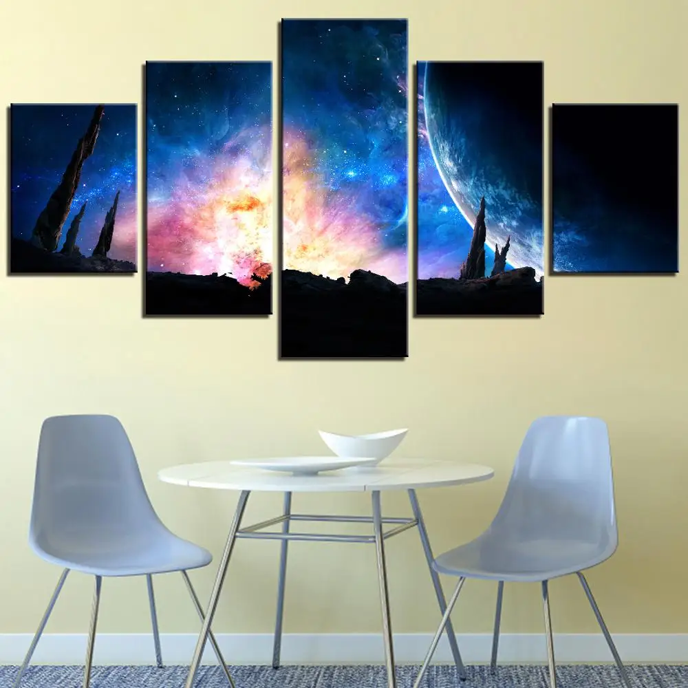 Настенные художественные картины Домашний Декор Гостиная HD печать 5 шт Земля и