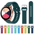 Ремешок силиконовый для наручных часов, Универсальный однотонный браслет для Samsung Galaxy Watch Active 2, Amazfit BiP GTR GTS, HuaWei Watch GT, 20 мм 22 мм