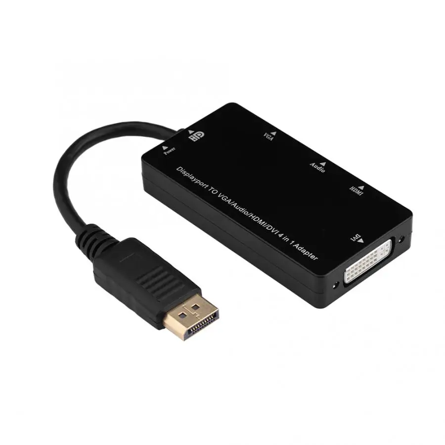 4 в 1 DisplayPort DP штекер-HDMI VGA DVI аудио кабель адаптер конвертер для ПК - купить по